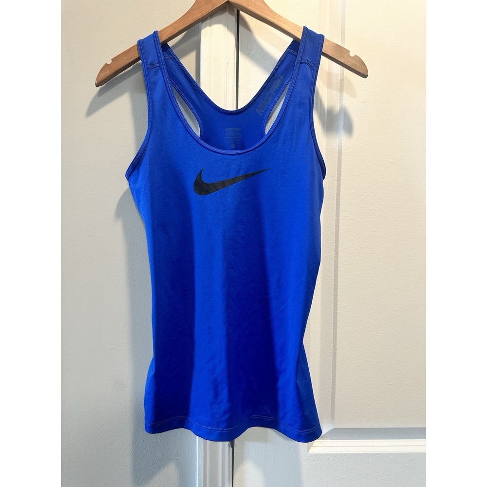 Nike Royal Blue Racerback Tank Top with Black Swoosh